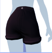 Pantalones cortos vaqueros negros de cintura alta