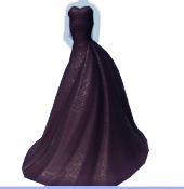 Vestido de novia negro sin tirantes