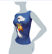 Camiseta de tirantes azul "Define Dancing