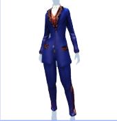 Traje de etiqueta azul