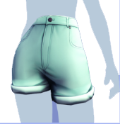 Pantalón corto vaquero azul de cintura alta
