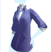 Cuello alto a capas azul