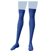 Calcetines azules por encima de la rodilla