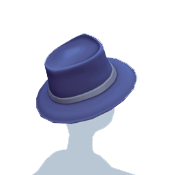 Fedora azul de ala ancha