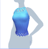 Camisola tejida azul