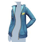 Sudadera azul con cremallera