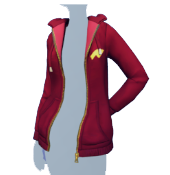 Sudadera con cremallera burdeos