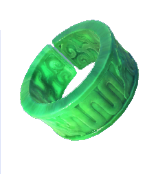 Pulsera de jade tallado