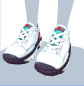 Zapatillas gruesas con toques rojos