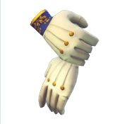 Guantes crema y azul
