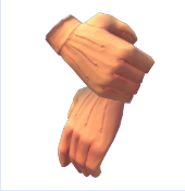 Guantes de seda crema
