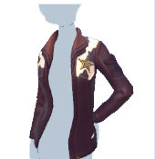 Chaqueta de sheriff marrón oscuro