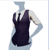 Elegante chaleco morado con pasador de corbata