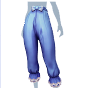Pantalones azules con volantes