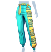 Pantalones con puños geométricos