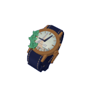 Reloj con montura de pan de oro