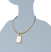Collar colgante cuadrado de oro