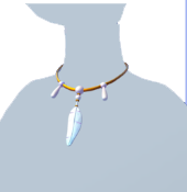 Collar de perlas doradas con forma de cisne