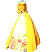 Vestido floral dorado