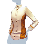 Camisa bordada con una rosa dorada