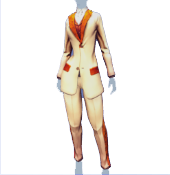 Traje de etiqueta blanco dorado