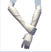 Guantes de noche blanco grisáceo