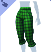 Green Checkered Capris