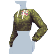 Sudadera verde con capucha de camuflaje