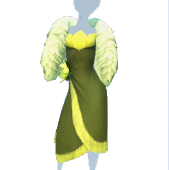 Vestido de flapper verde con boa