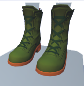 Botas de cordones verdes