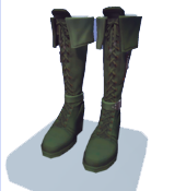 Botas de combate con cordones verdes