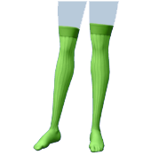 Calcetines verdes por encima de la rodilla