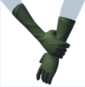 Guantes de seda verde