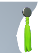 Pendientes de borla verde