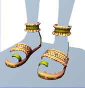Sandalias tejidas verdes