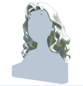 Pelo largo y rizado