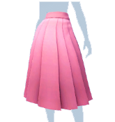 Falda larga plisada rosa