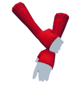 Guantes largos rojos sin dedos