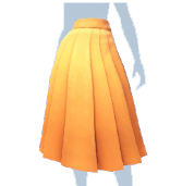 Falda larga plisada bronceada