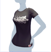 Camiseta Loose Black Playful Pluto