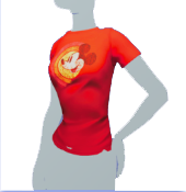 Camiseta retro naranja Mickey Mouse