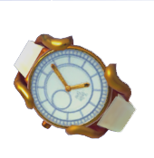 Reloj de pulsera blanco ornamentado