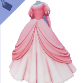 Pink Ariel Costume Gown