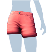 Pantalón corto vaquero rosa con puño enrollado