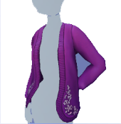Cárdigan floral morado