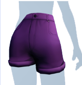 Pantalones cortos vaqueros de cintura alta morados