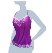 Camisa de seda morada