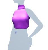 Top de cuello alto sin mangas morado