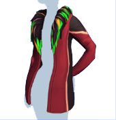 Chaqueta roja con ribete de imitación