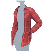 Chaqueta de franela roja